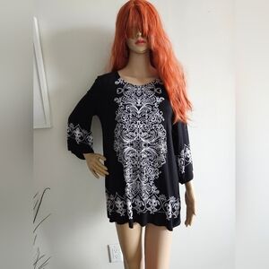 NWT Black Peasant Dress